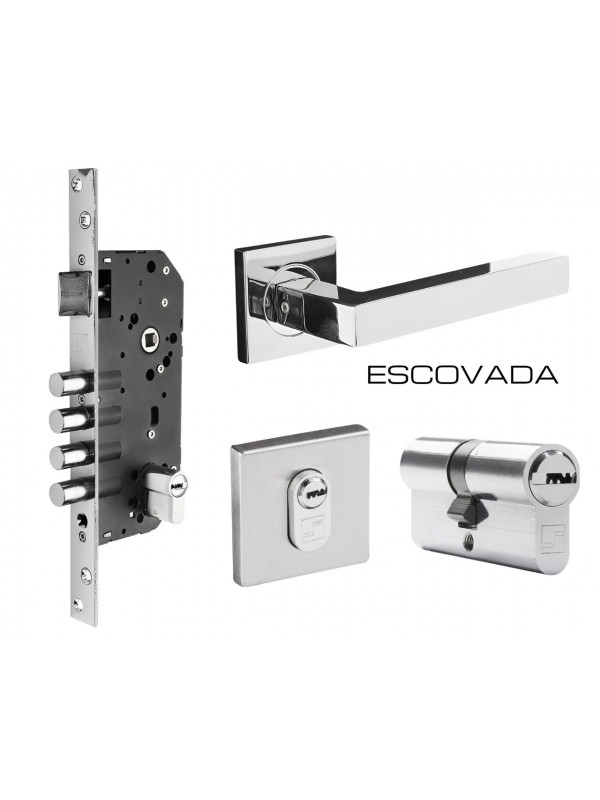 @jollymegerpo porto CAT.42 オットマン付属 Fechadura Porta 04 Pinos Chave Multiponto - Com Maçaneta